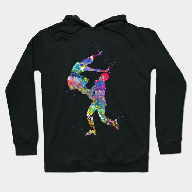 Couple Figure Skating Hoodie by erzebeth